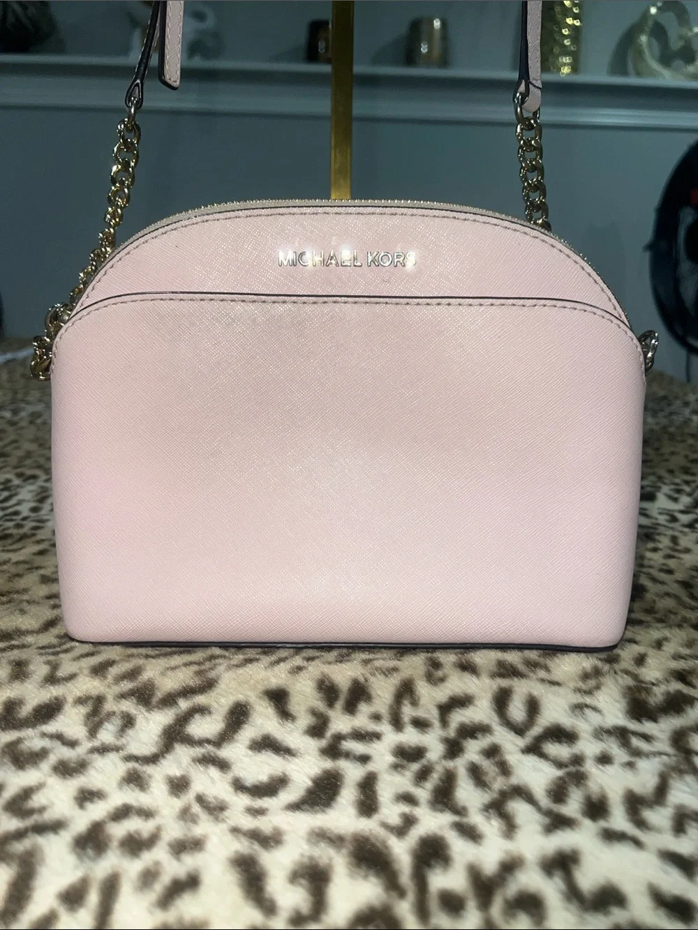 Michael Kors Light Pink Dome Crossbody Bag